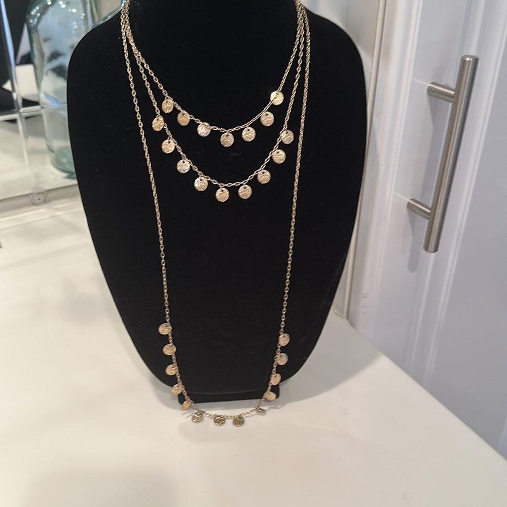 Gold Convertible 3-Way Layered Chain Necklace Statement
